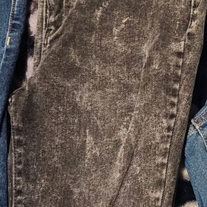 Gray Acid Wash Jeans